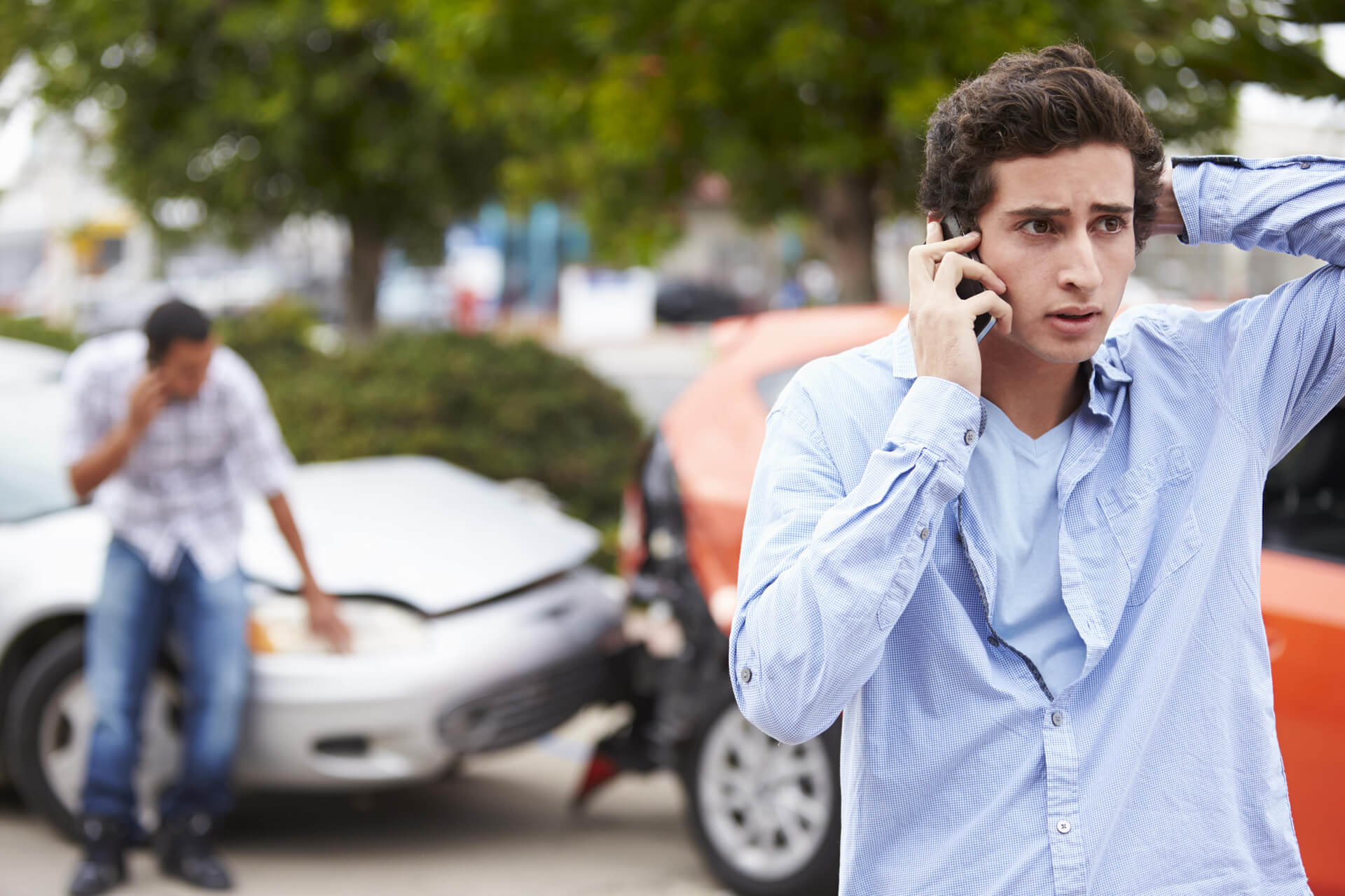 Man using the cellphone