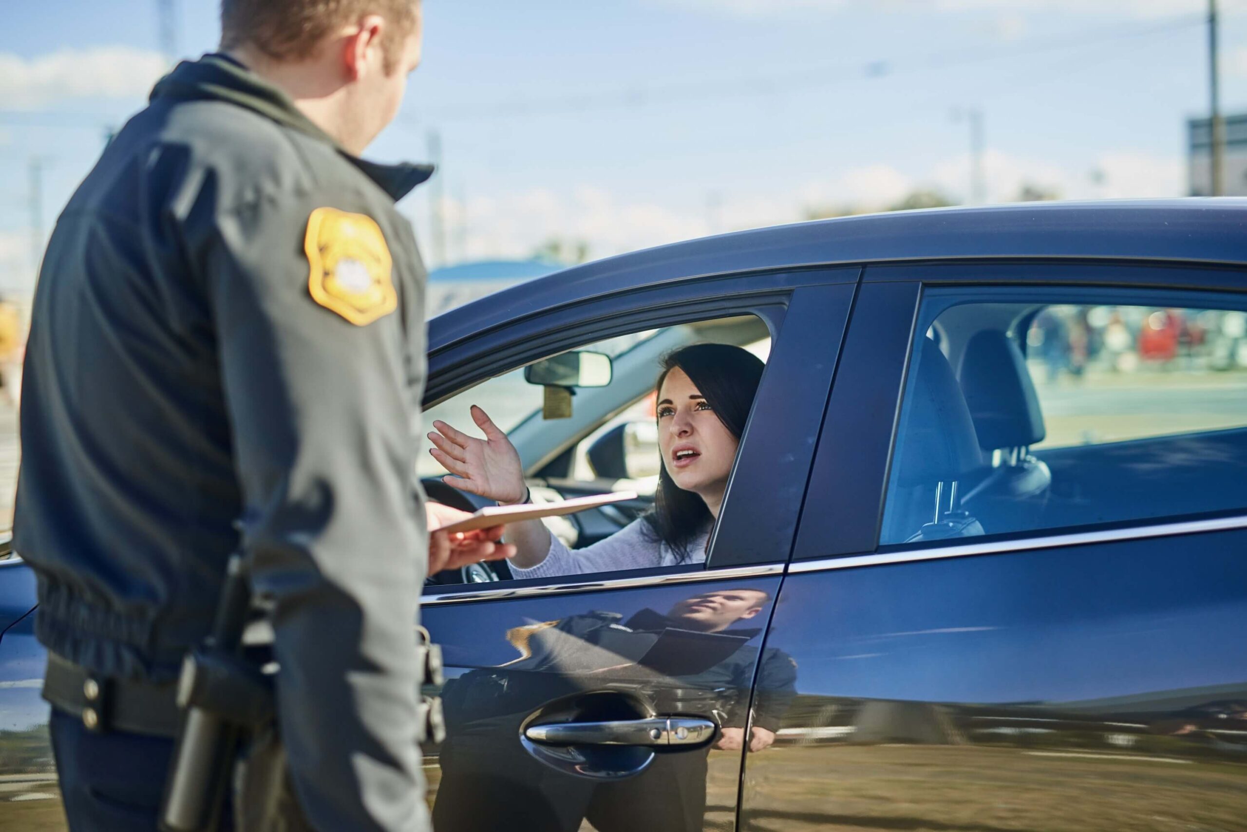 Police and woman